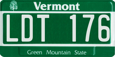 VT license plate LDT176