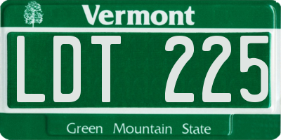VT license plate LDT225