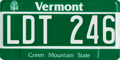 VT license plate LDT246