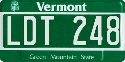 VT license plate LDT248