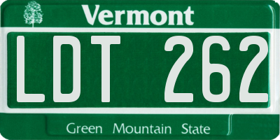 VT license plate LDT262