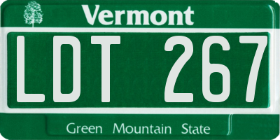 VT license plate LDT267