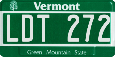 VT license plate LDT272