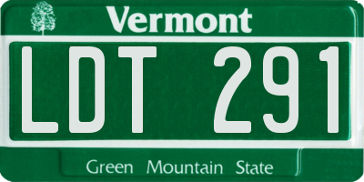 VT license plate LDT291