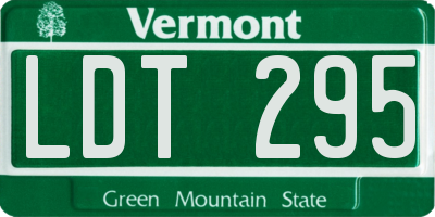 VT license plate LDT295