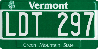 VT license plate LDT297