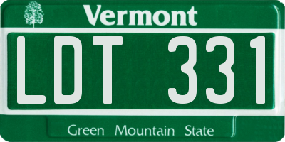VT license plate LDT331