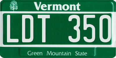 VT license plate LDT350