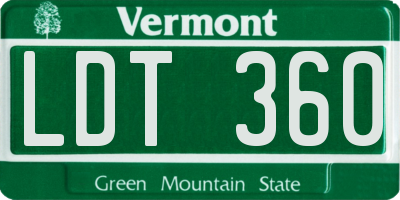 VT license plate LDT360