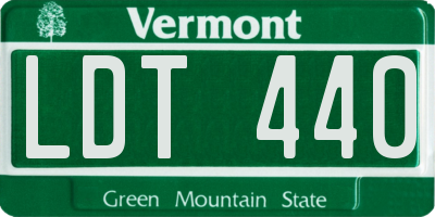 VT license plate LDT440