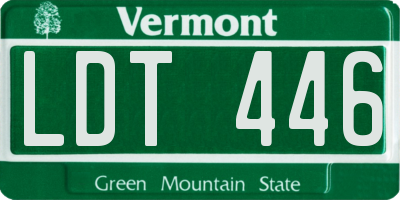 VT license plate LDT446