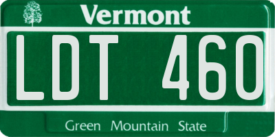 VT license plate LDT460