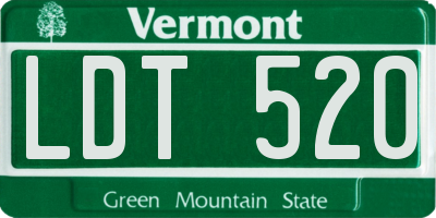 VT license plate LDT520