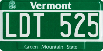 VT license plate LDT525