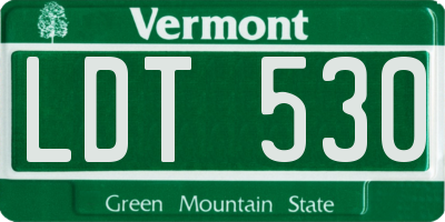 VT license plate LDT530
