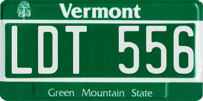 VT license plate LDT556