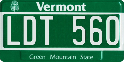 VT license plate LDT560
