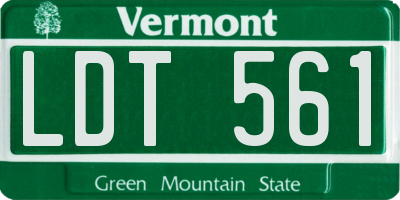 VT license plate LDT561
