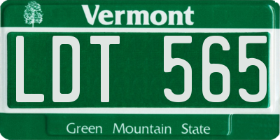 VT license plate LDT565