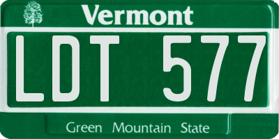 VT license plate LDT577