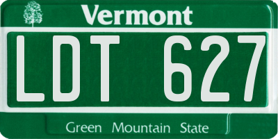 VT license plate LDT627