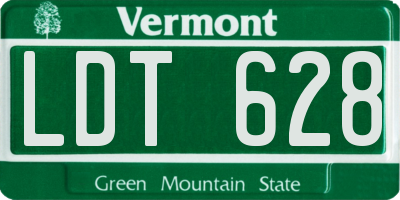 VT license plate LDT628