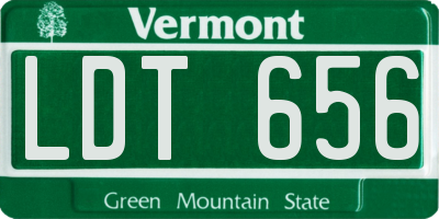 VT license plate LDT656