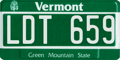 VT license plate LDT659