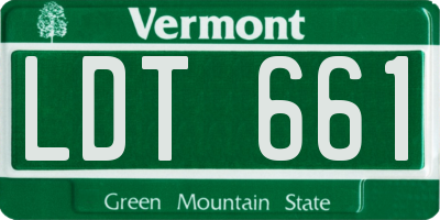 VT license plate LDT661