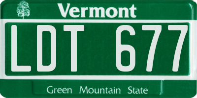 VT license plate LDT677