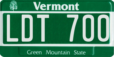 VT license plate LDT700