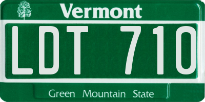 VT license plate LDT710
