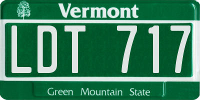 VT license plate LDT717