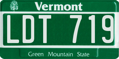 VT license plate LDT719