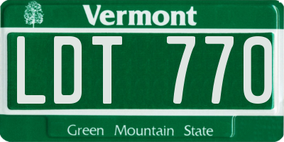 VT license plate LDT770