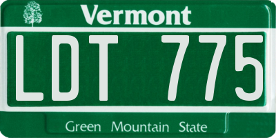 VT license plate LDT775