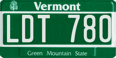 VT license plate LDT780