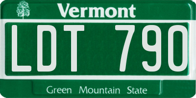 VT license plate LDT790