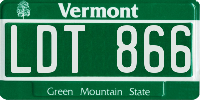 VT license plate LDT866