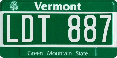 VT license plate LDT887