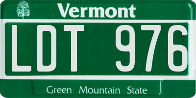 VT license plate LDT976