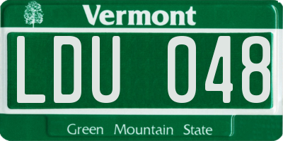 VT license plate LDU048