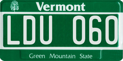 VT license plate LDU060