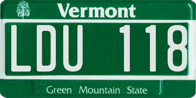VT license plate LDU118