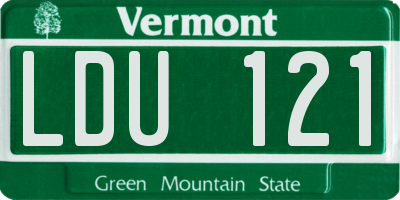 VT license plate LDU121