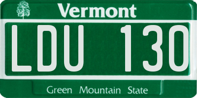 VT license plate LDU130