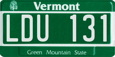 VT license plate LDU131