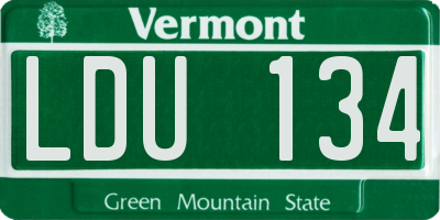 VT license plate LDU134