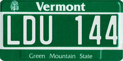 VT license plate LDU144