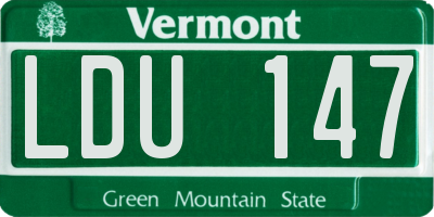 VT license plate LDU147